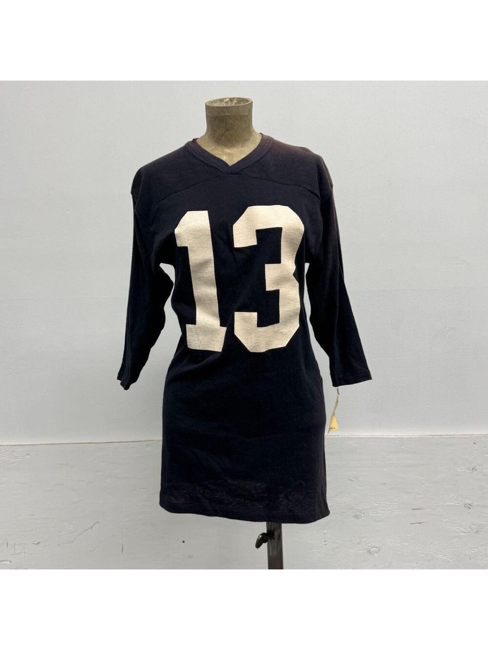 Vintage 60s 70s Black Venus Football Jersey Faded 13